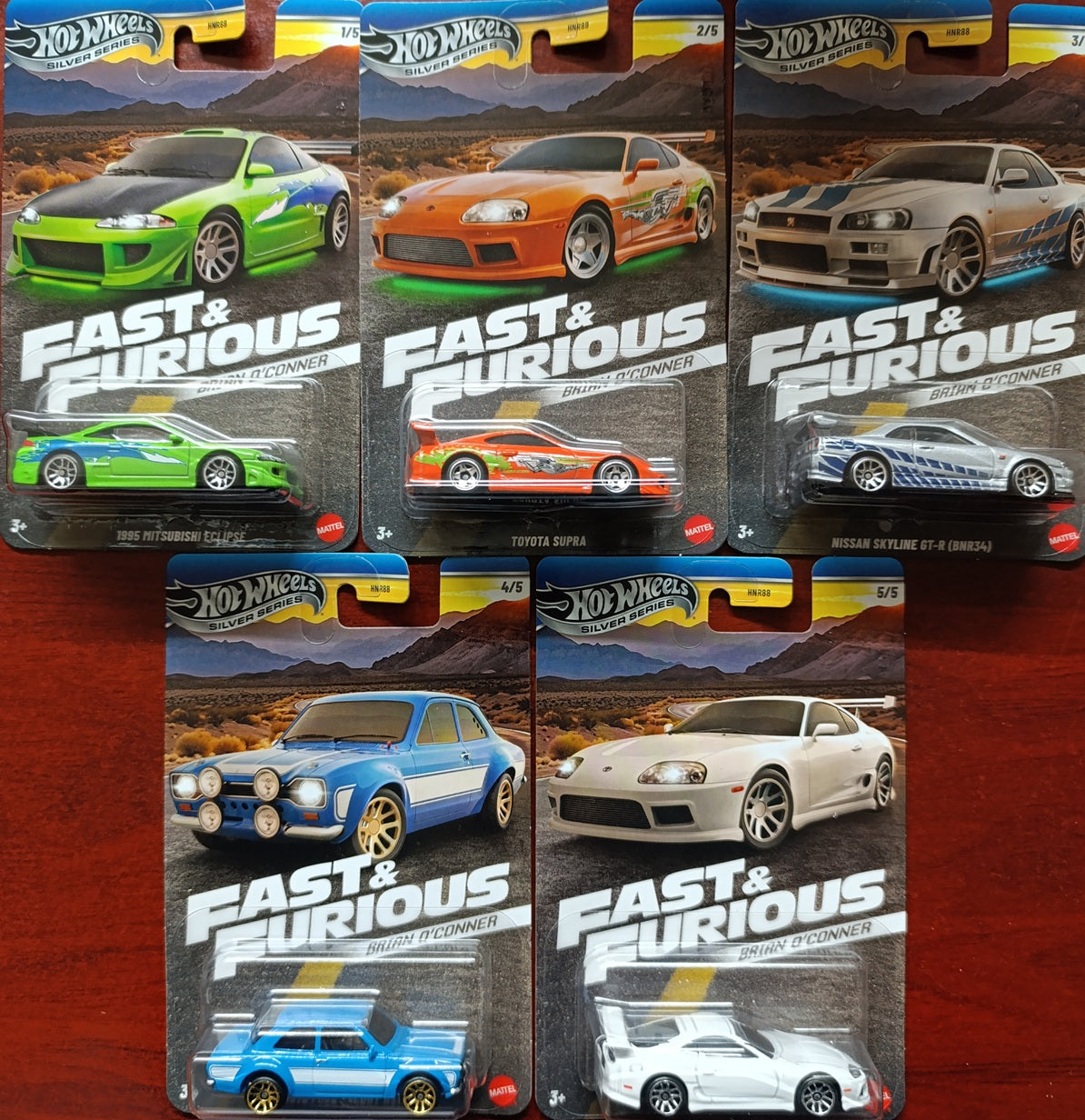 Hot Wheels Silver Series - Fast & Furious - Colección de los 5 coches