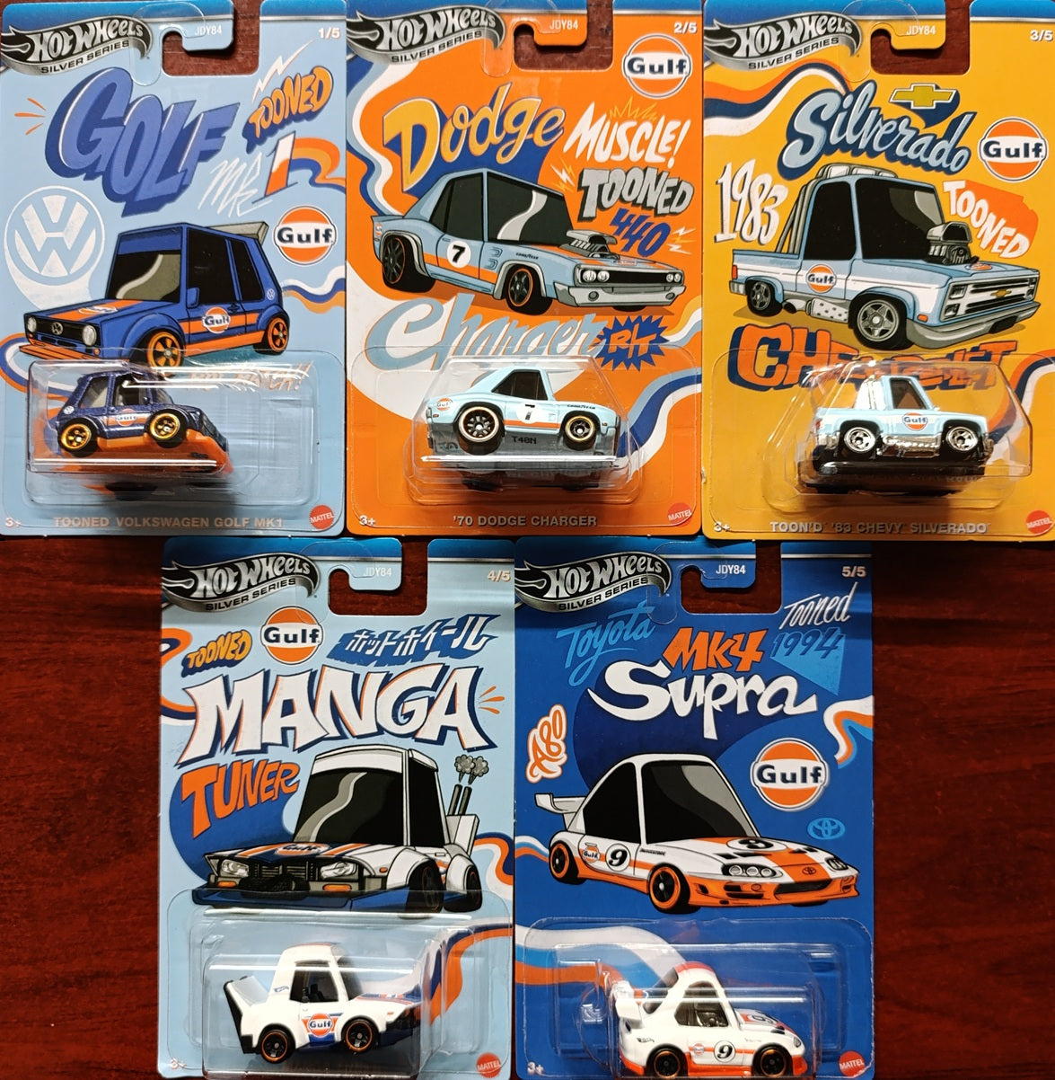 Hot Wheels Silver Series - Estilo japonés - Colección de los 5 coches
