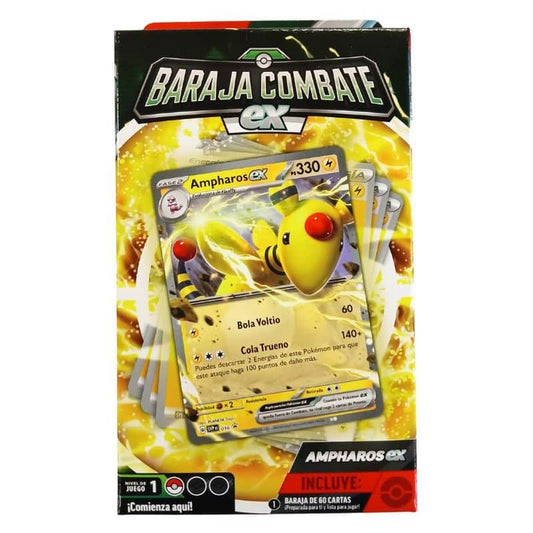 Pokémon TCG - Baraja de combate EX Portada Ampharos - Castellano