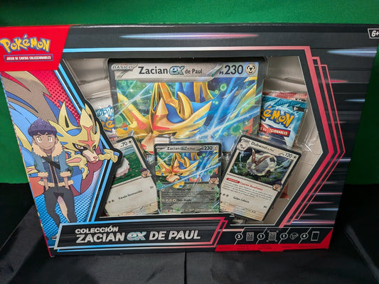 Caja Pokémon TCG Colección Zacian EX de Paul - castellano