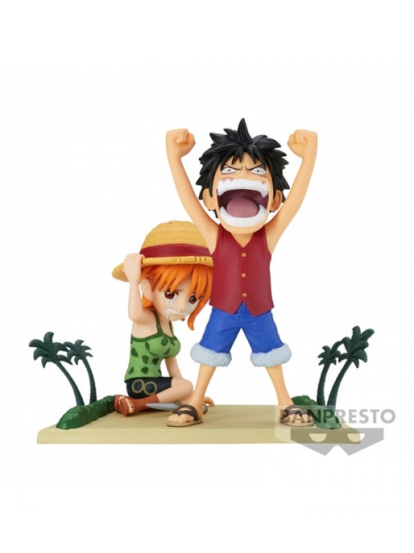 One Piece World Collectible - Series MONKEY.D.LUFFY Y NAMI- 7 Cm De Banpresto