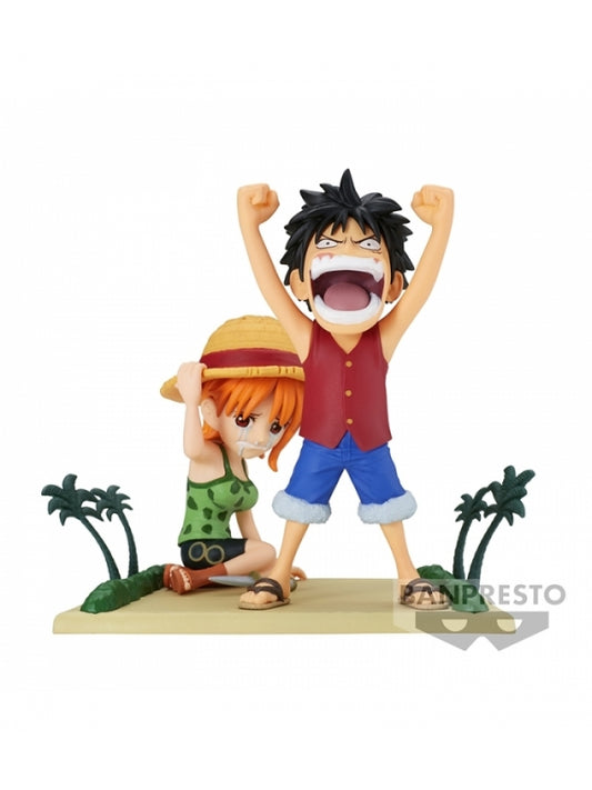One Piece World Collectible - Series MONKEY.D.LUFFY Y NAMI- 7 Cm De Banpresto
