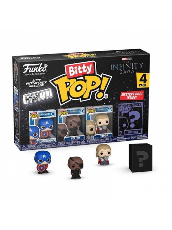 Funko Bitty POP Marvel Infinity Saga - Captain America Lote 4 Figuras