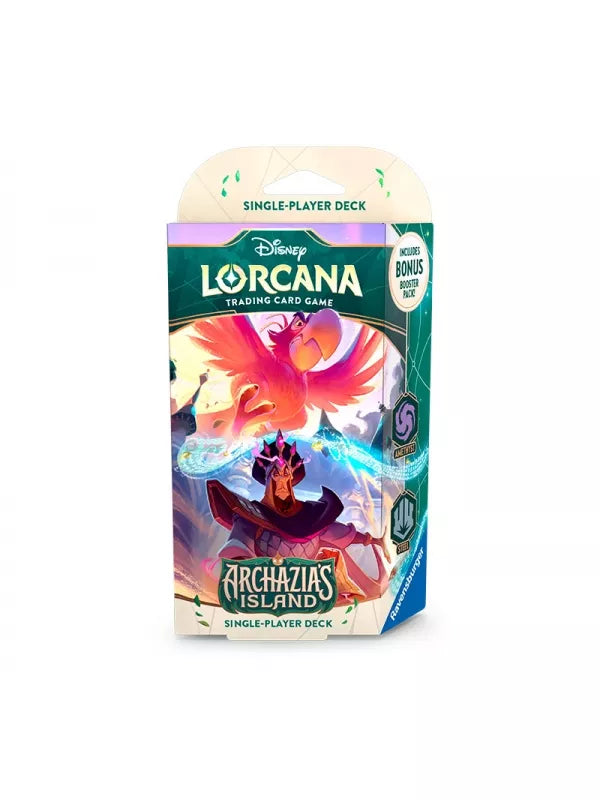 Disney Lorcana TCG - Mazos de inicio Archazia’s Island Inglés - Portada Iago y Jafar