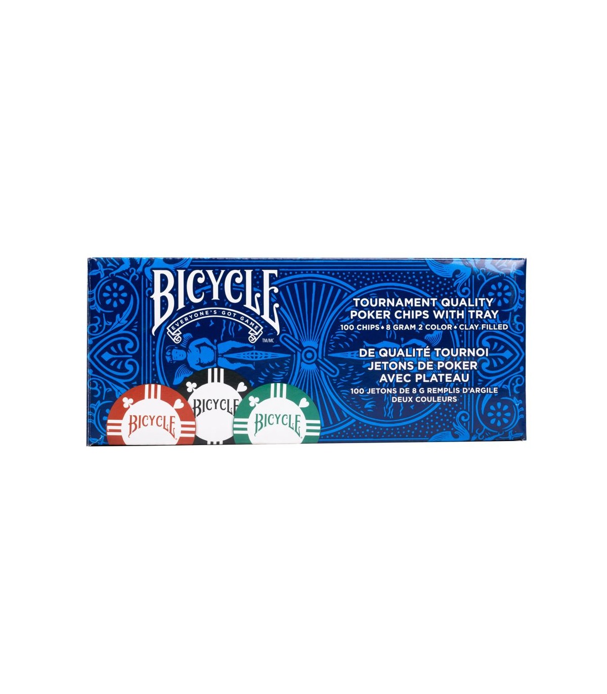 Fichas de Póker Bicycle - 100 Chips - Calidad torneo