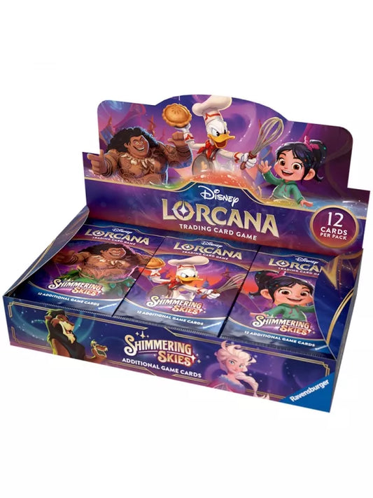 Disney Lorcana TCG - Paquetes de refuerzo (24 unidades) Shimmering Skies - Inglés