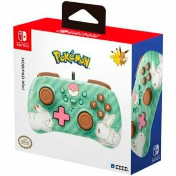 Mando Nintendo Switch Horipad Mini Edición Pokémon Pikachu Eevee
