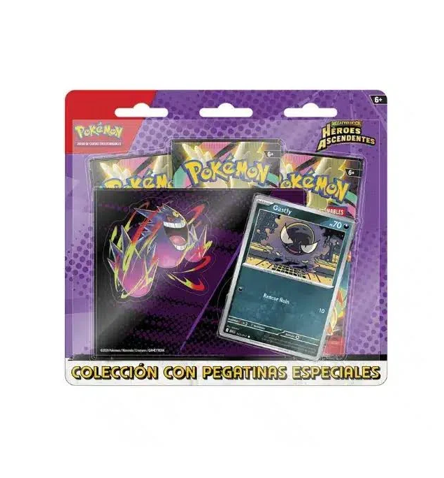 Pokemon TCG - Colección con Pegatinas Especiales Héroes Ascendentes - con Promo Gastly - Castellano (Copia)