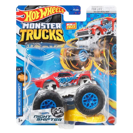 2023 Hot Wheels Monster Truck HWMT BACK TO BASICS 1:64 NIGHT SHIFTER 2/6