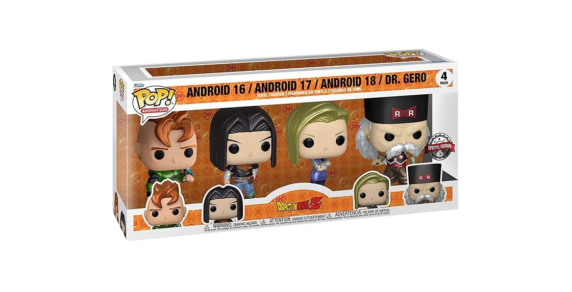 Funko POP! - Android 16, Android 17, Android 18 & Dr. Gero - Dragon Ball Z - 4 Pak