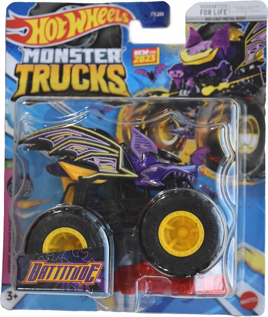 2023 Hot Wheels Monster Truck MORE NEONSENSE 1:64 BATTITUDE 2/5