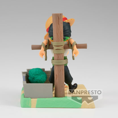 Figura One Piece World Collectible Log - Series Monkey D. Luffy y Roronoa Zoro 7CM