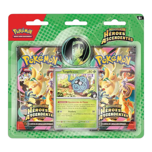 Blister cartas Pokémon Megaevolución Heroes Ascendentes - Castellano (Promo Tangela)