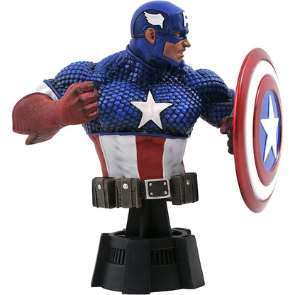 Figura Busto Diamond Select Toys Marvel - Capitán América Escala 1/7 #1028 de 3000