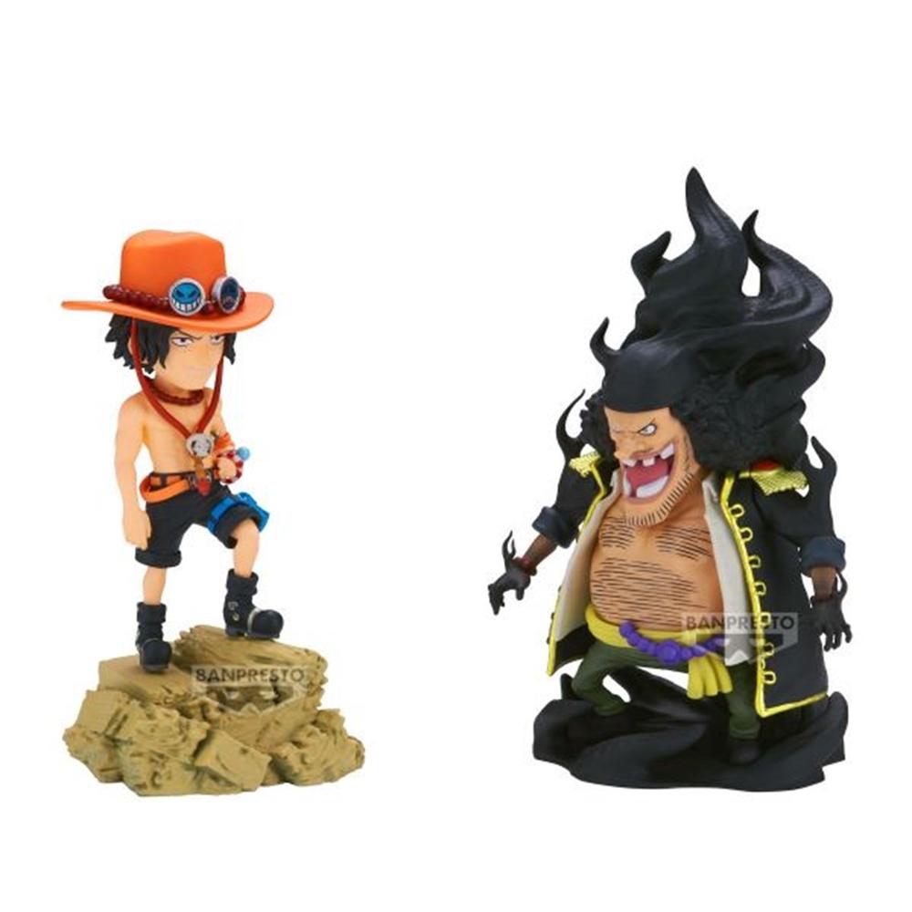 Figura One Piece Banpresto - World Collectible Figure Log Stories - Portgas D. Ace VS Mashall D. Teach 8CM