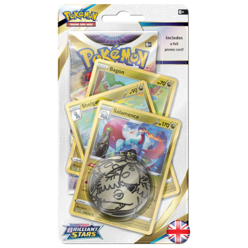 Pokemon Checklane Blister Brilliant Stars Salamence - Cartas en inglés