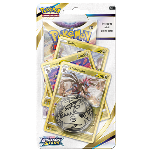 Pokemon Checklane Blister Brilliant Stars Hydreigon - Cartas en inglés