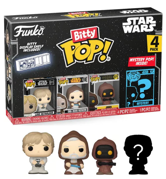 Funko Bitty POP Star Wars - Luke Skywalker Lote 4 Figuras