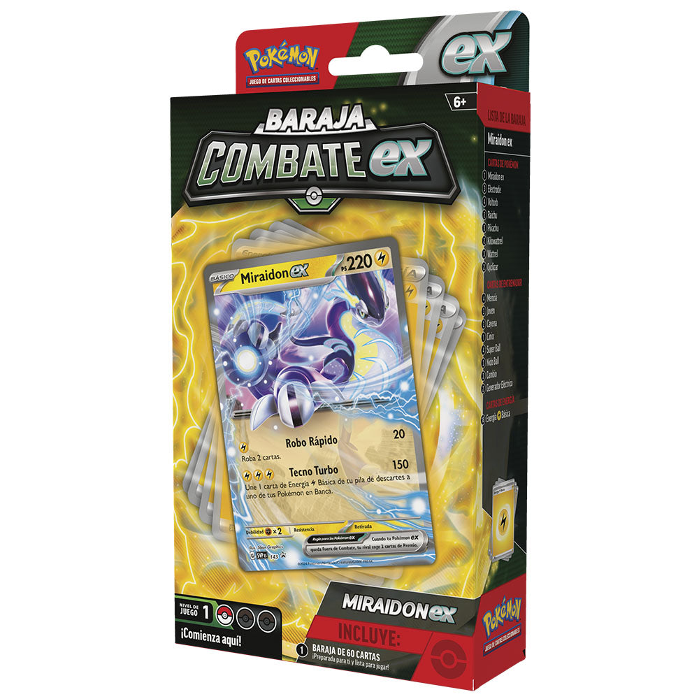 Pokémon TCG - Baraja de combate EX Portada Miraidon - CASTELLANO