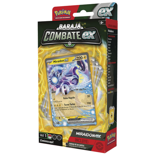 Pokémon TCG - Baraja de combate EX Portada Miraidon - CASTELLANO