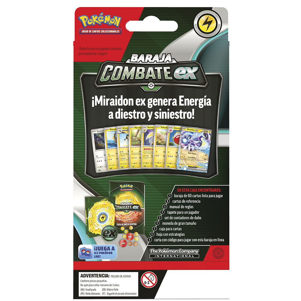 Pokémon TCG - Baraja de combate EX Portada Miraidon - CASTELLANO