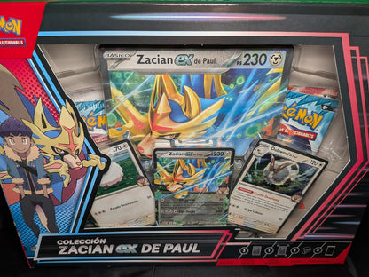 Caja Pokémon TCG Colección Zacian EX de Paul - castellano