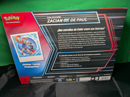 Caja Pokémon TCG Colección Zacian EX de Paul - castellano