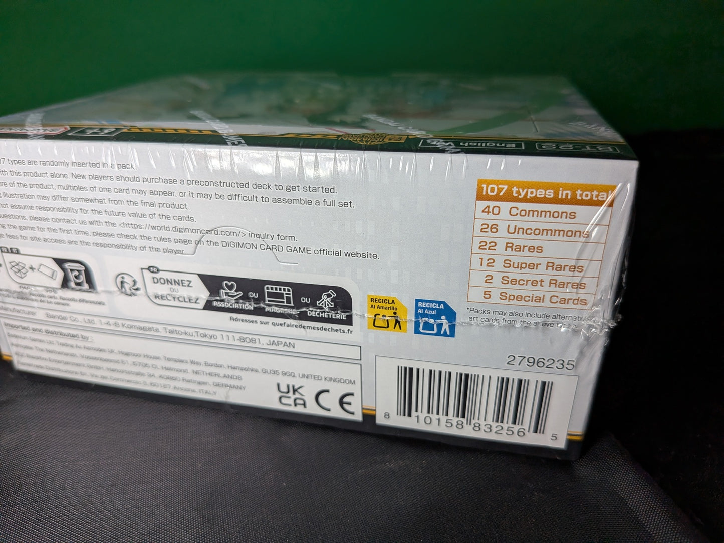 Digimon Card Game TCG - Cyber Eden BT-22 - Inglés