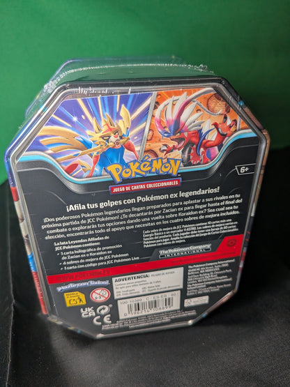 Lata Pokémon TCG Zacian EX - Castellano