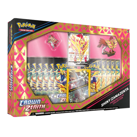 Caja Pokémon Crown Zenit Shiny Zamazenta Premium Figure Collection - Inglés