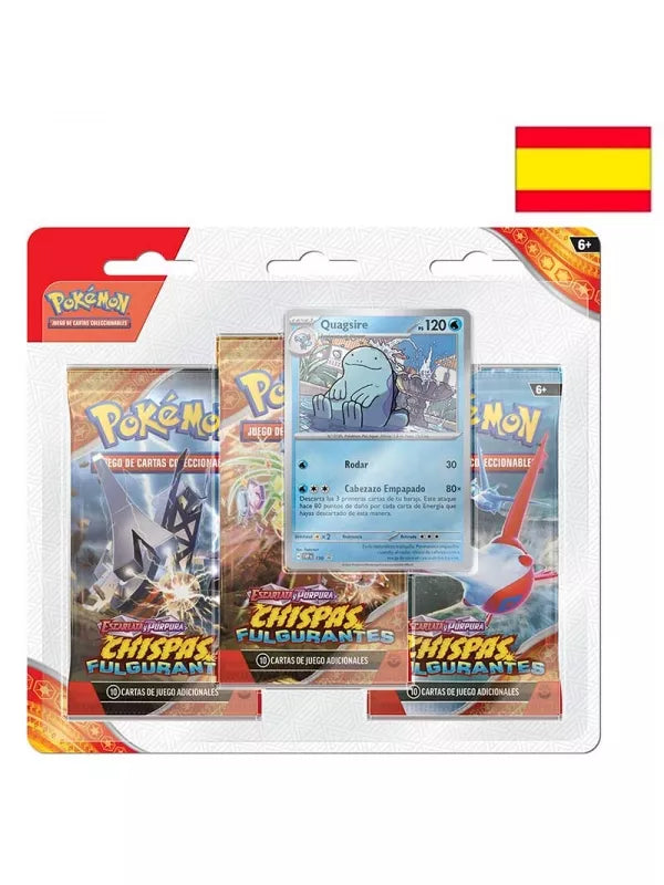 Pokémon Booster 3 Pack Blister Chispitas Fulgurantes Español - Pokémon TCG