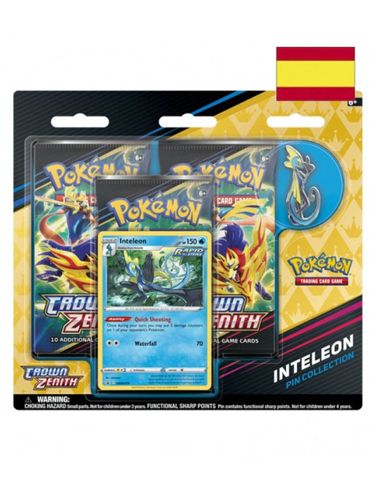 Pokémon TCG - Pin Box Cenit Supremo - Versión Inteleon (Crown Zenith) - CASTELLANO