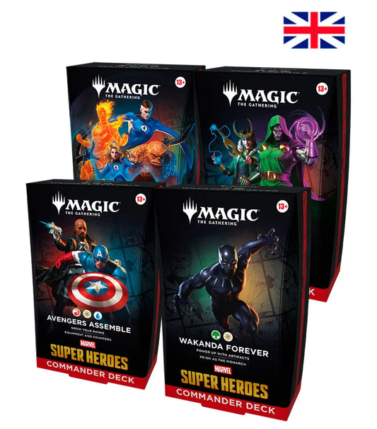 Commander Display - Marvel Super Heroes Inglés - Magic The Gathering - Doom Prevails