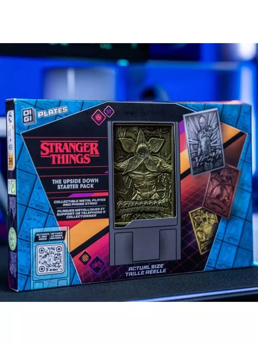 Digiplate Starter Pack - Soporte para móvil y 3 placas de metal con realidad aumentada de Stranger Things Exquisite Gaming