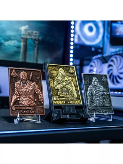 Digiplate Starter Pack - Soporte para móvil y 3 placas de metal con realidad aumentada de Assassin's Creed Exquisite Gaming