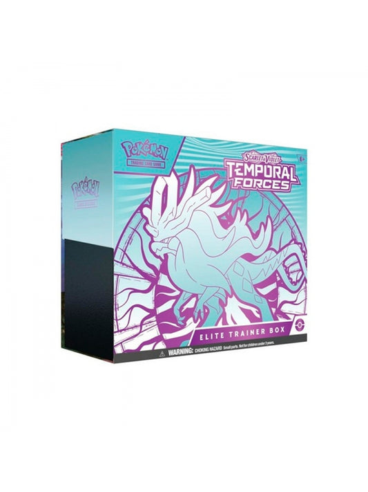 Caja Pokémon TCG Elite Trainer Box SV5 Temporal Forces Inglés. Walking Wake