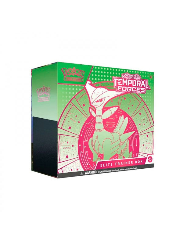 Caja Pokémon TCG Elite Trainer Box SV5 Temporal Forces Inglés. Iron Leaves