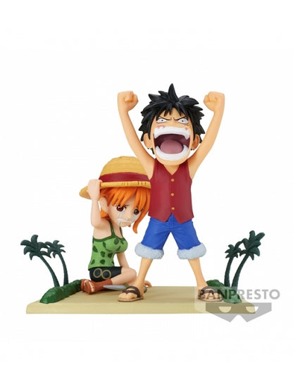 One Piece World Collectible - Series MONKEY.D.LUFFY Y NAMI- 7 Cm De Banpresto
