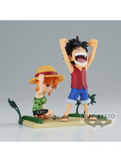 One Piece World Collectible - Series MONKEY.D.LUFFY Y NAMI- 7 Cm De Banpresto