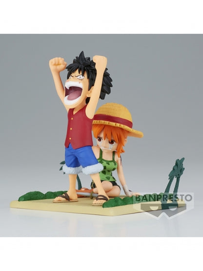 One Piece World Collectible - Series MONKEY.D.LUFFY Y NAMI- 7 Cm De Banpresto