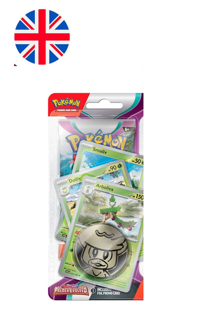 Pokemon Blister Paldea Evolved Versión Arboliva - Cartas en inglés