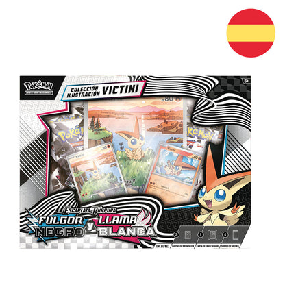 Pokémon TCG - Caja Colección Ilustración Victini Fulgor Negro y Llama Blanca