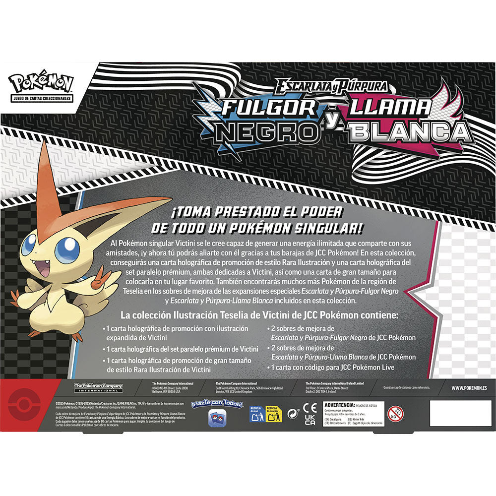 Pokémon TCG - Caja Colección Ilustración Victini Fulgor Negro y Llama Blanca