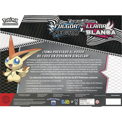 Pokémon TCG - Caja Colección Ilustración Victini Fulgor Negro y Llama Blanca