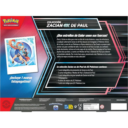 Caja Pokémon TCG Colección Zacian EX de Paul - castellano