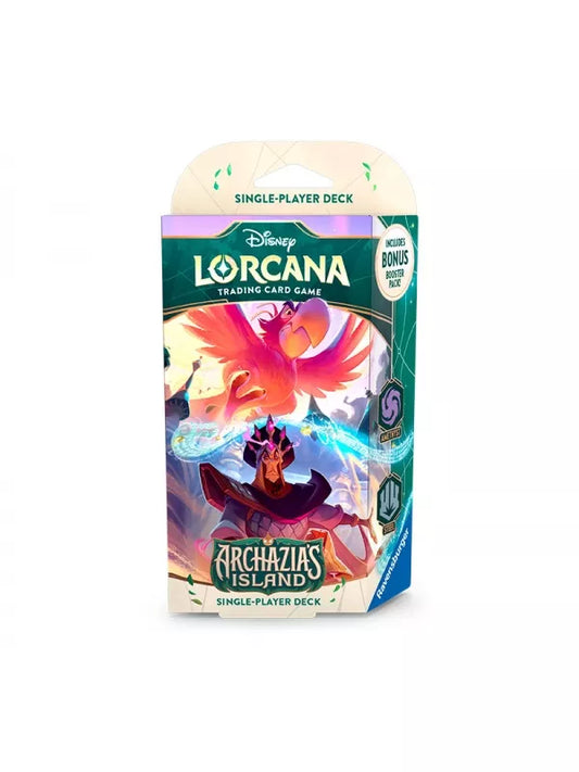 Disney Lorcana TCG - Mazos de inicio Archazia’s Island Inglés - Portada Iago y Jafar