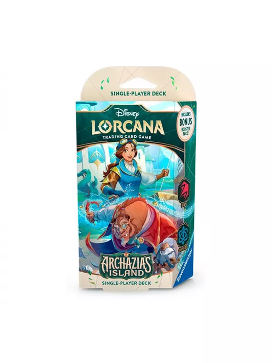 Disney Lorcana TCG - Mazos de inicio Archazia’s Island Inglés - Portada Bella y Bestia