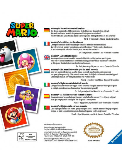 Juego de mesa - Memory® Super Mario Juegos De Cartas Ravensburger
