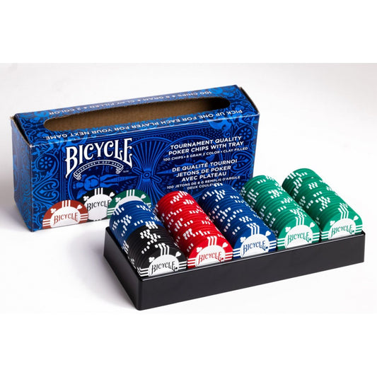 Fichas de Póker Bicycle - 100 Chips - Calidad torneo