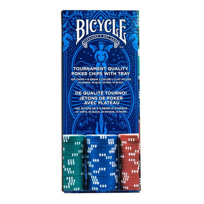 Fichas de Póker Bicycle - 100 Chips - Calidad torneo